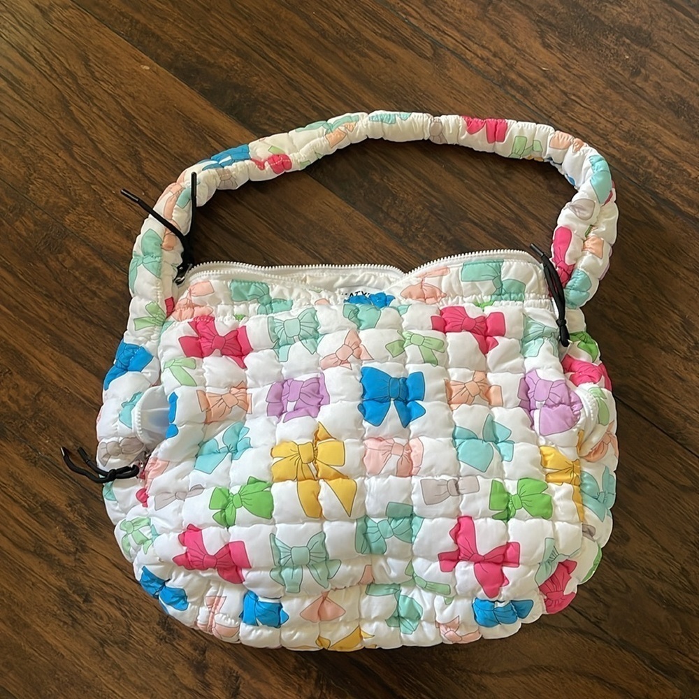 Katydid White Quilted Bow Shoulder Bag - Picture 2 of 9
